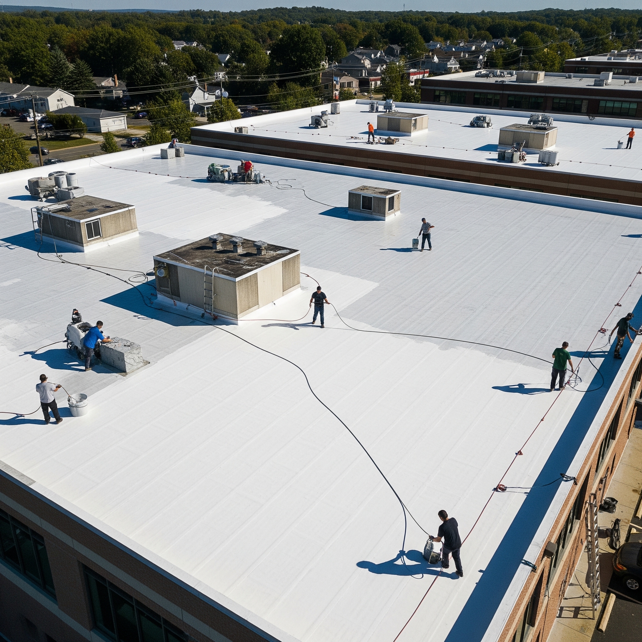 Roof coatings for aging flat roofs