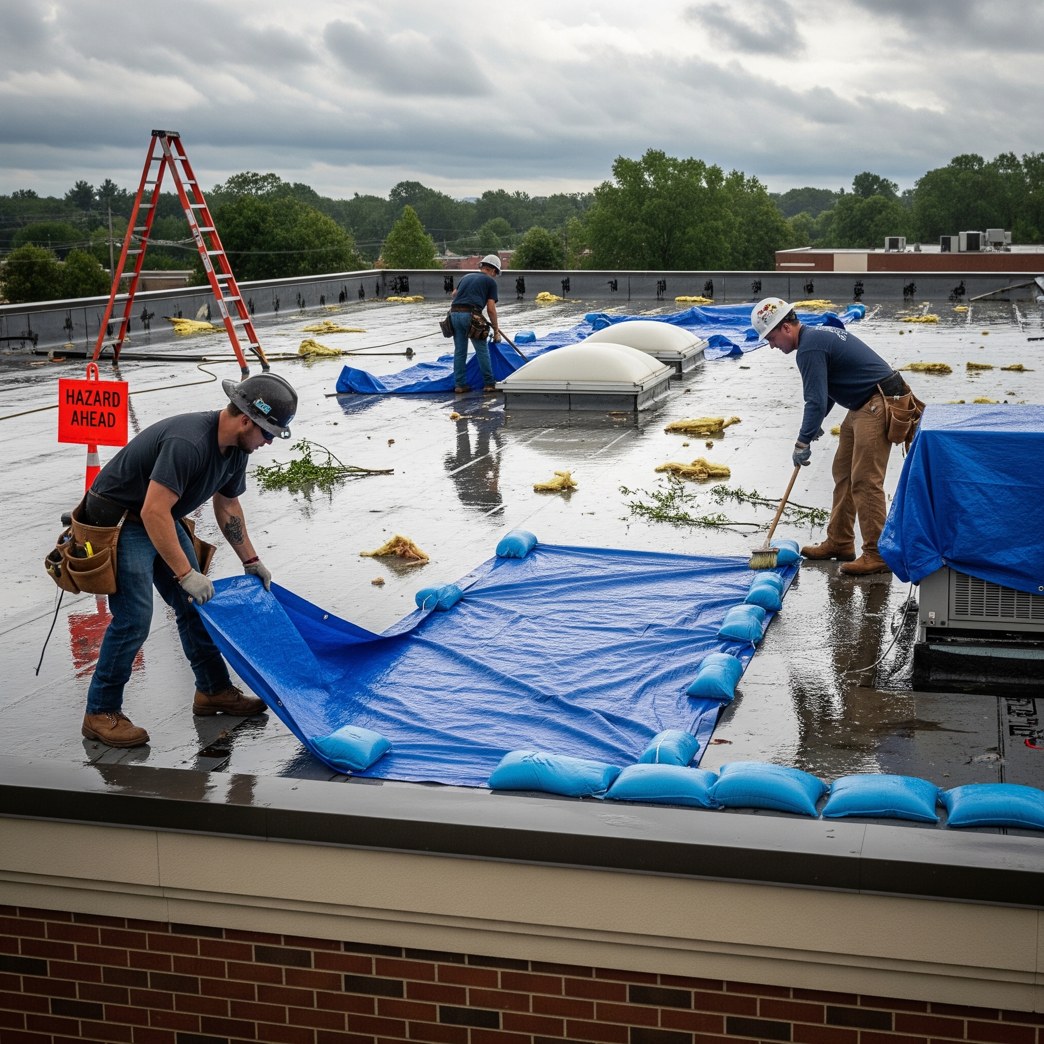 emergency roof repair planning for commercial buildings